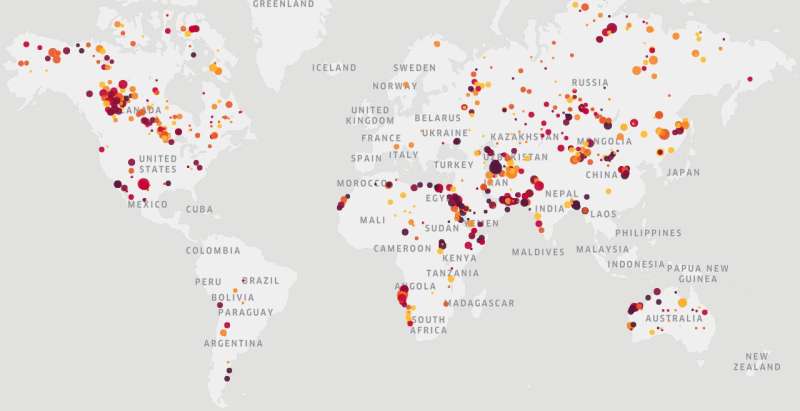Mapping methane emissions on a global scale