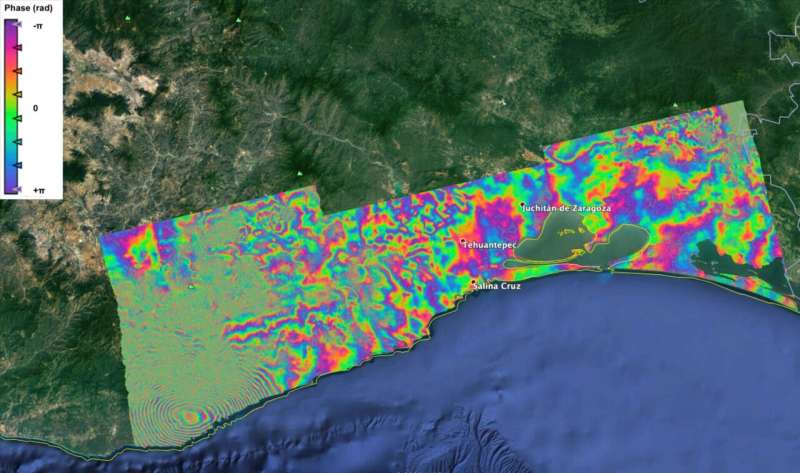 Mapping the Oaxaca earthquake from space