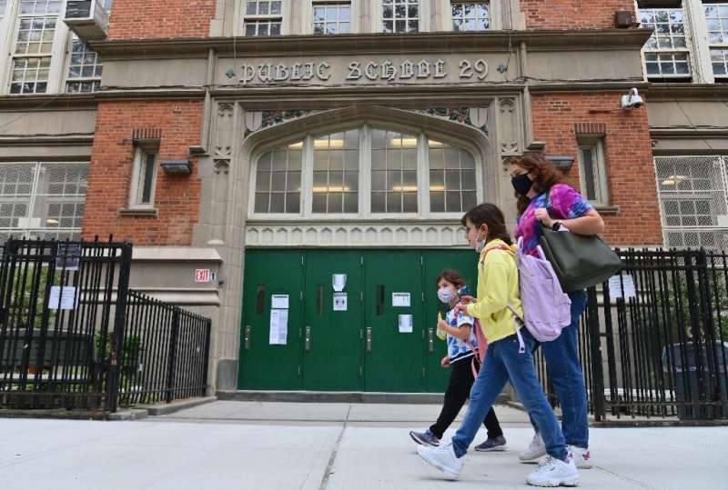 Mayor Bill de Blasio said New York's 1,800 public schools would revert to remote learning after the city recorded a seven-day av