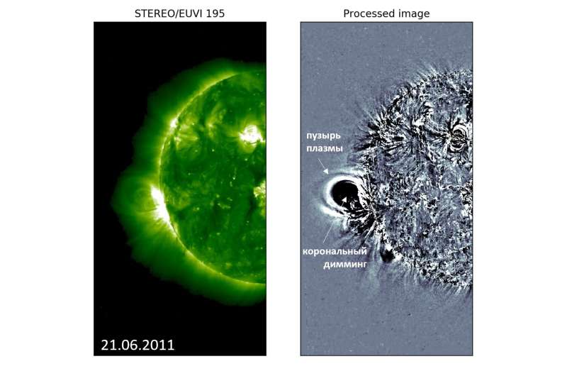 Method to study the "traces" of coronal mass ejections