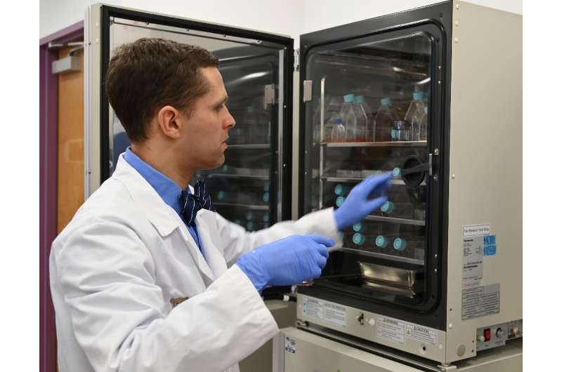 Michael Keller, an immunologist at Children's National Hospital in Washington, used an incubator to grow white blood cells to be
