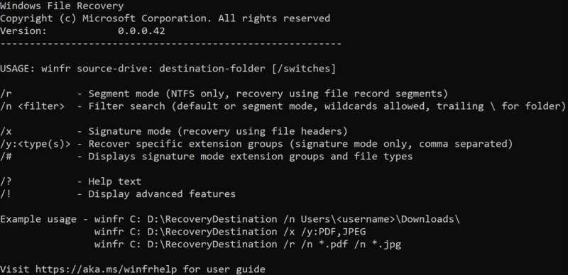 Microsoft offers its own File Recovery Tool for Windows 10
