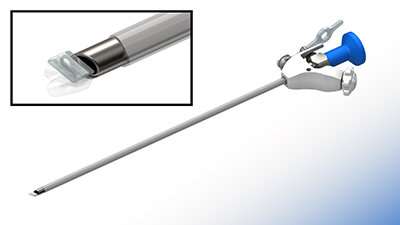 Mini wiper blade enables clear view through minimally invasive surgical scope