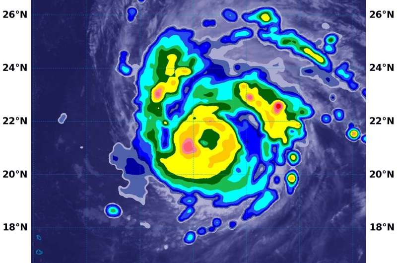 NASA estimates powerful hurricane Teddy's extreme rainfall