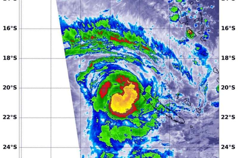 NASA finds a stronger Tropical Cyclone Uesi near New Caledonia