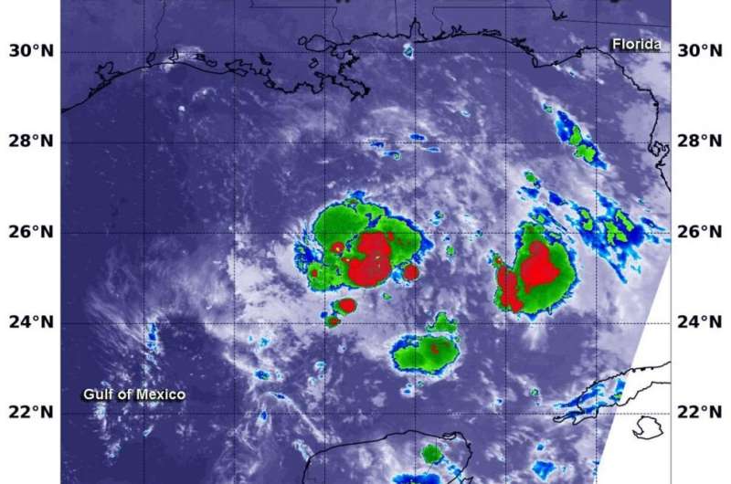 NASA finds strength in new Gulf Tropical Depression 8