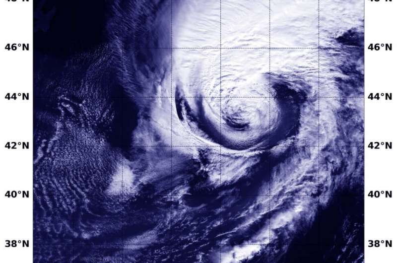 NASA imagery reveals Paulette became a strong extratropical cyclone