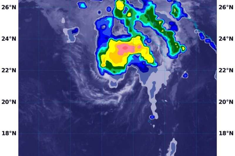 NASA rainfall imagery reveals Norbert regains tropical storm status