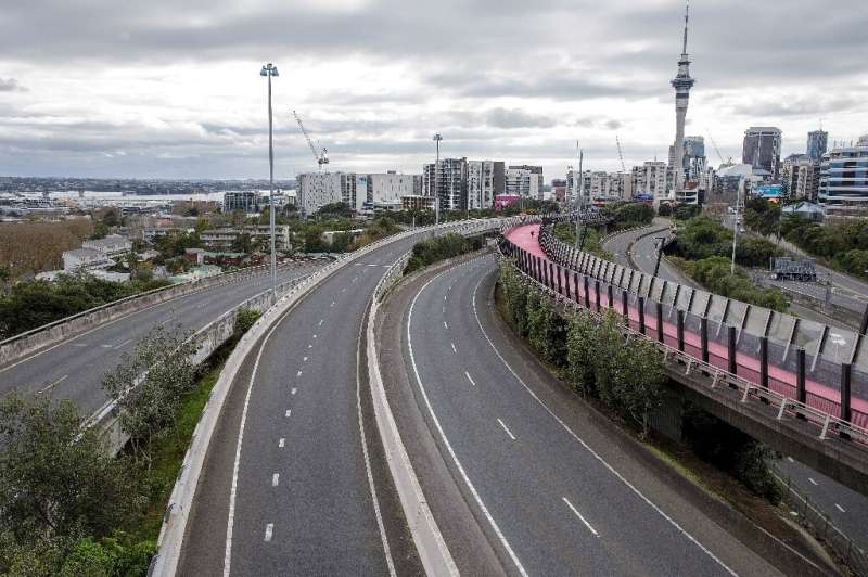 Normally busy Auckland arteries were at a standstill