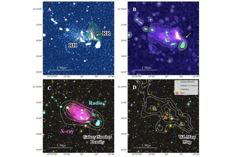 Radio relic detected in a merging galaxy cluster