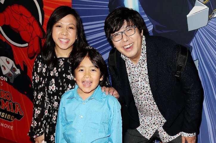 Ryan Kaji, pictured here with his parents attending a film premiere, was YouTube's highest-paid creator in 2019.