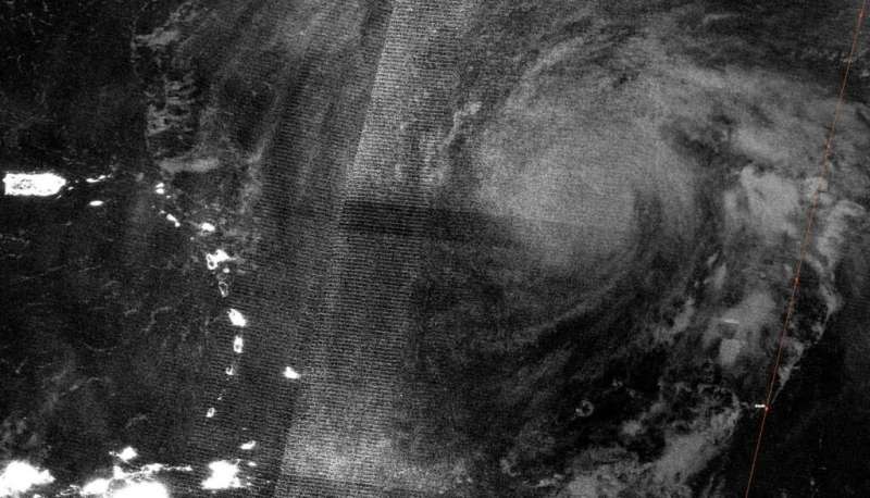Satellite catches nighttime view of major hurricane Teddy