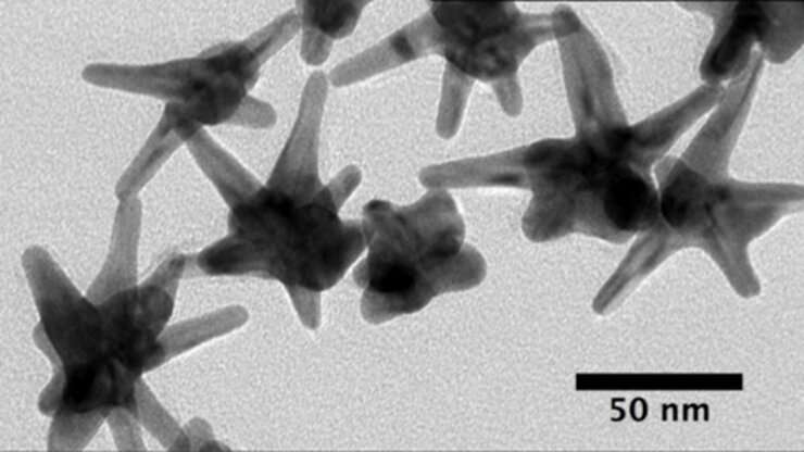 Silver-plated gold nanostars detect early cancer biomarkers