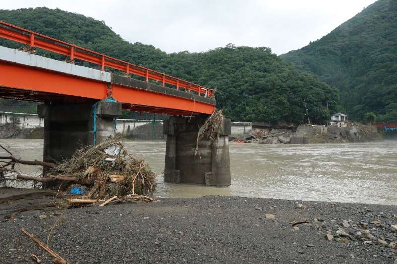 Swollen rivers have swept away bridges