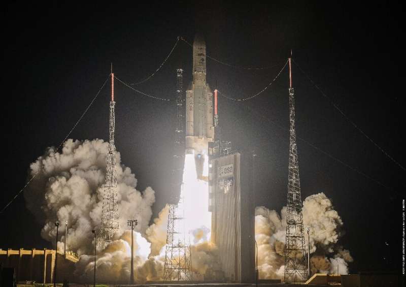 The Ariane 5 rocket was launched from French Guiana and successfully placed two communications satellites into orbit