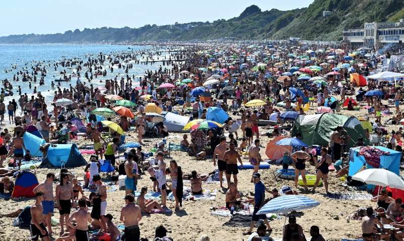 The local council in Bournemouth, England, declared a major incident after thousands flocked to the beach