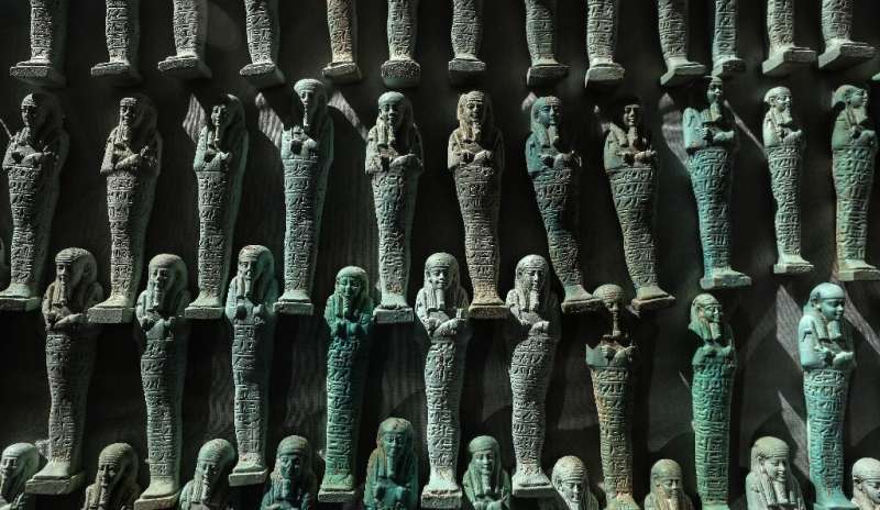 The ministry also unveiled 10,000 blue and green ushabti (funerary figurines)