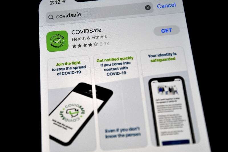 The new Australian COVIDSafe app on a phone has been dowloaded nearly two million times