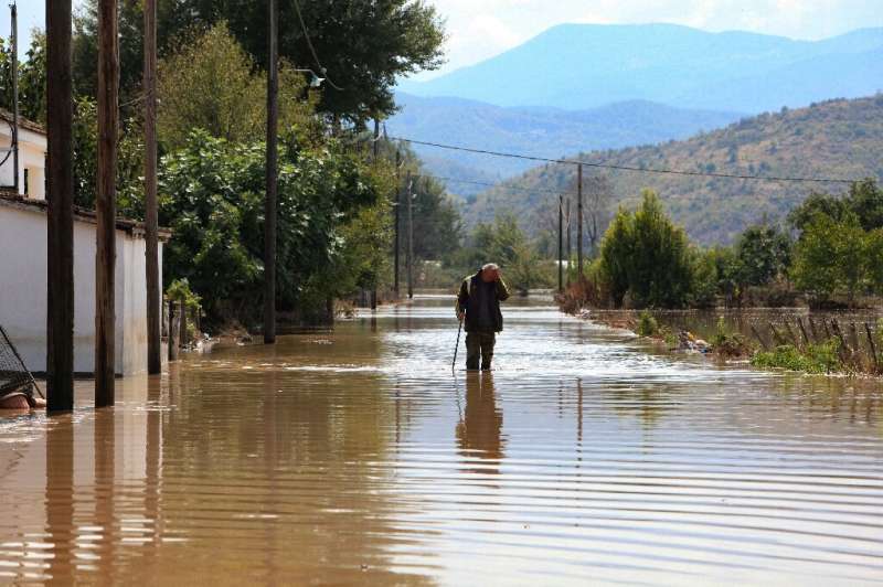 The village of Magoula, central Greece was in the zone hit but the storm