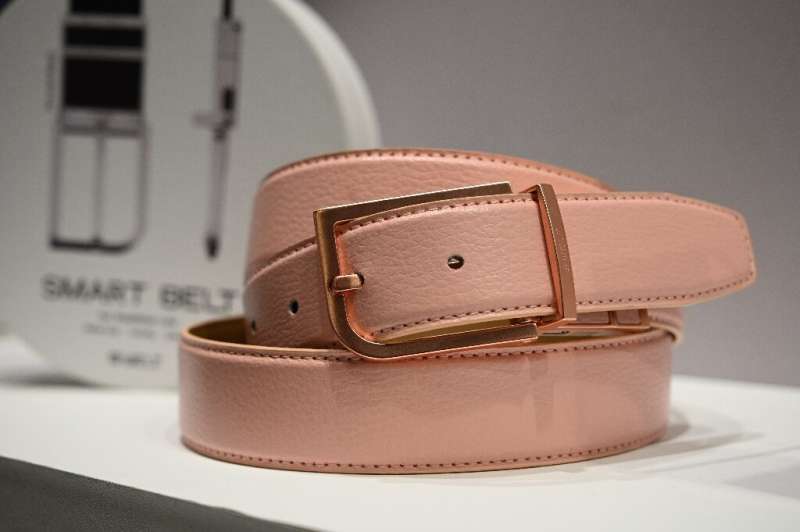 The Welt smart belt, with fall risk assessment, is displayed at the 2020 Consumer Electronics Show