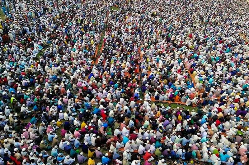Thousands of Muslims in Bangladesh attend a prayer session amid concerns over the spread of the COVID-19 novel coronavirus