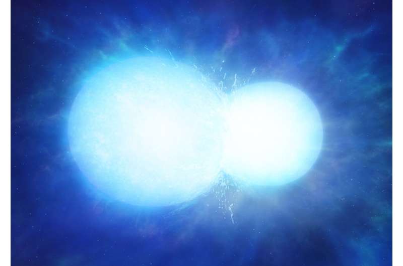 Two stars merged to form massive white dwarf
