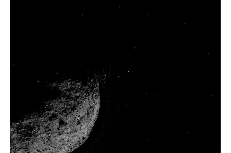 A NASA handout image of an asteroid