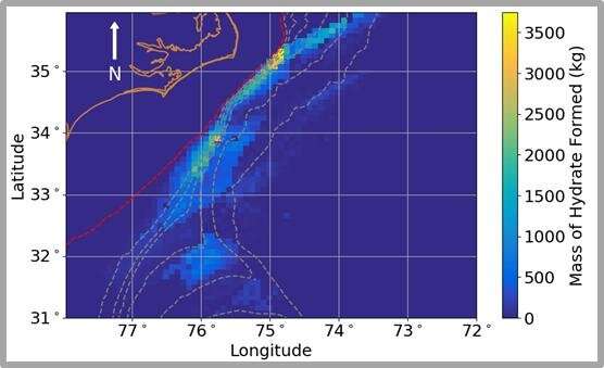 Modeling the probability of methane hydrate deposits on the seafloor