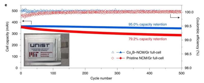 Reactive boride infusion stabilizes ni-rich cathodes for lithium-ion batteries