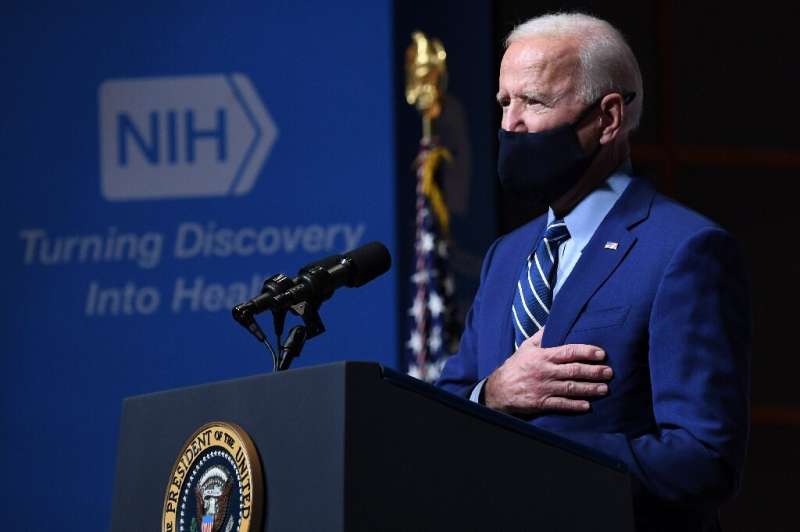 US President Joe Biden announces the US will acquire 200 million new vaccine doses during a visit to the National Institutes of 
