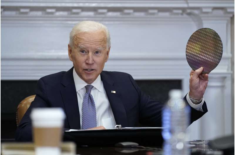 Biden tells execs US needs to invest, lead in computer chips