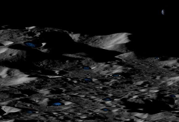 Exploring the moon’s shadowed regions using beamed energy