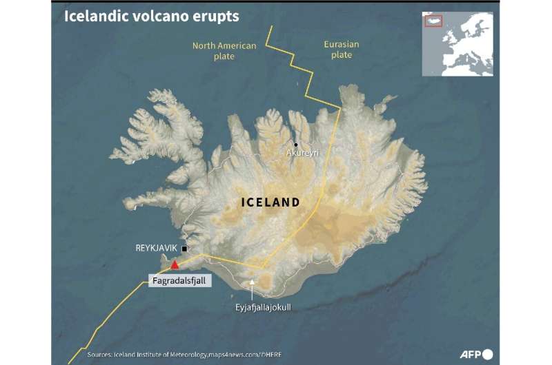 Icelandic volcano erupts