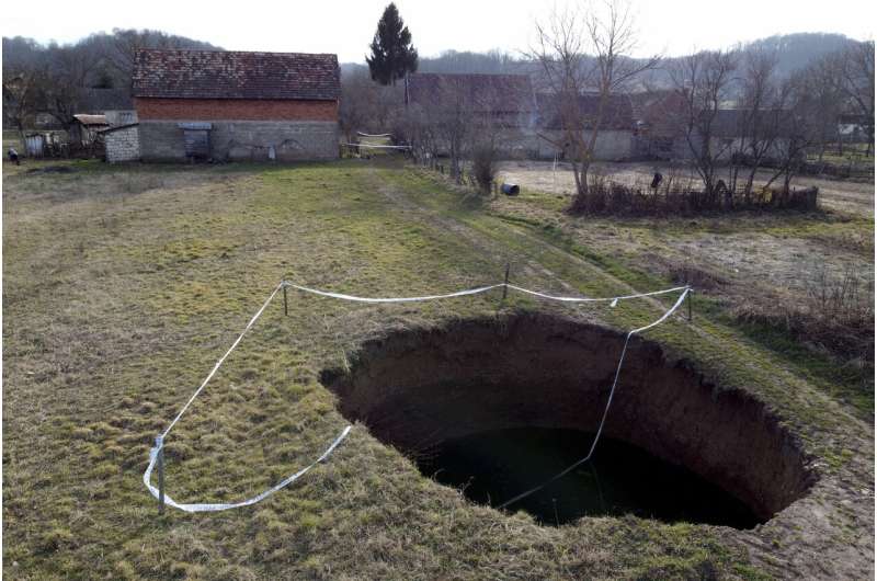 Quake-ravaged part of Croatia sees gaping sinkholes emerge