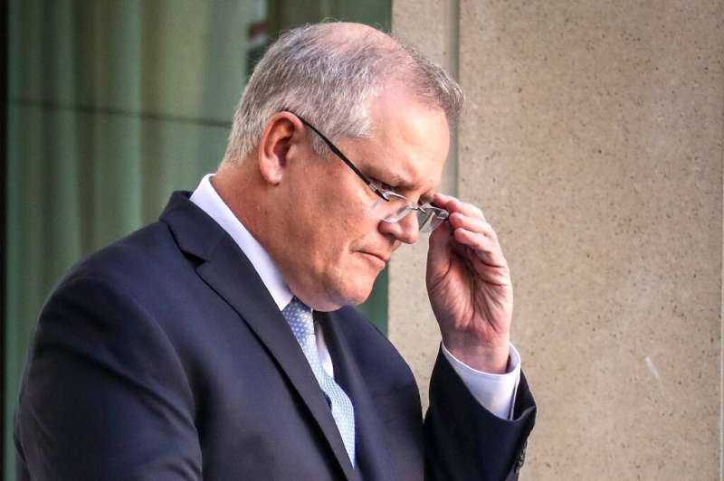 Prime Minister Scott Morrison, pictured in March 2020, has angrily accused Facebook of making a decision to &quot;unfriend&quot;