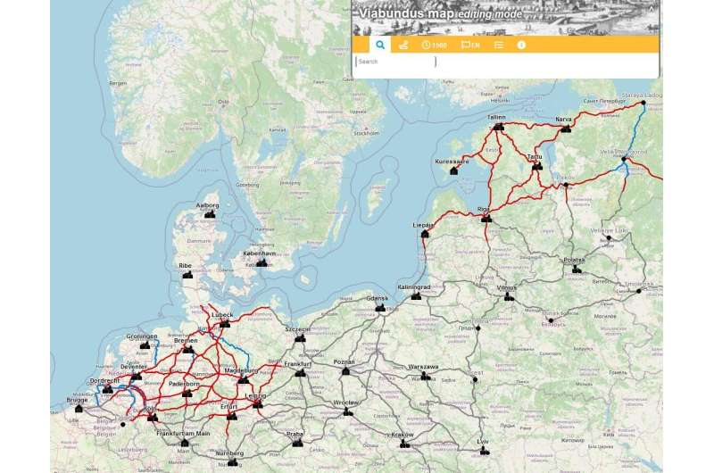 Revealing the routes of the Hanseatic era online