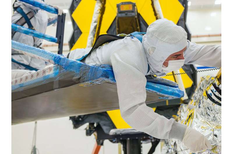 NASA's Webb Telescope packs its sunshield for a million mile trip
