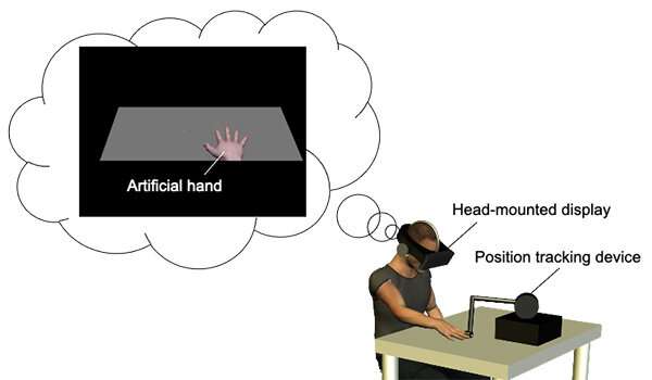 使用VR培训来增强代理感并改善电动机控制