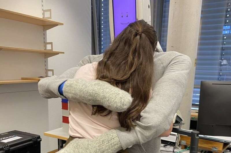 HuggieBot 2.0: A soft and human-size robot that hugs users on request