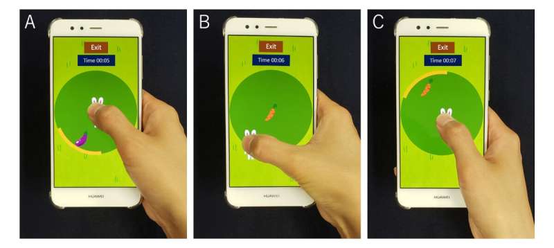 Detecting for carpal tunnel syndrome with a smartphone game