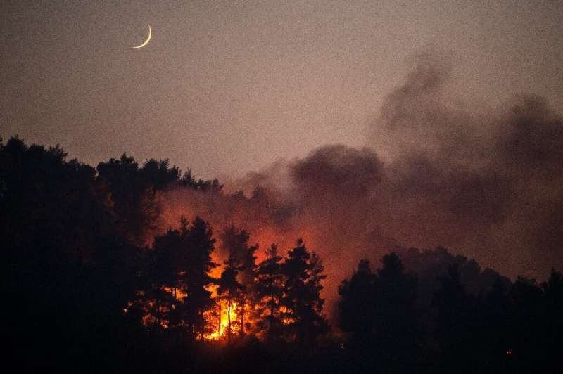 A new forest fire has broken out on the southern part of Greece's Evia island, less than two weeks after an inferno decimated it