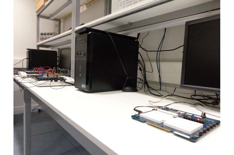 A remote laboratory for performing experiments with real electronic and communications equipment