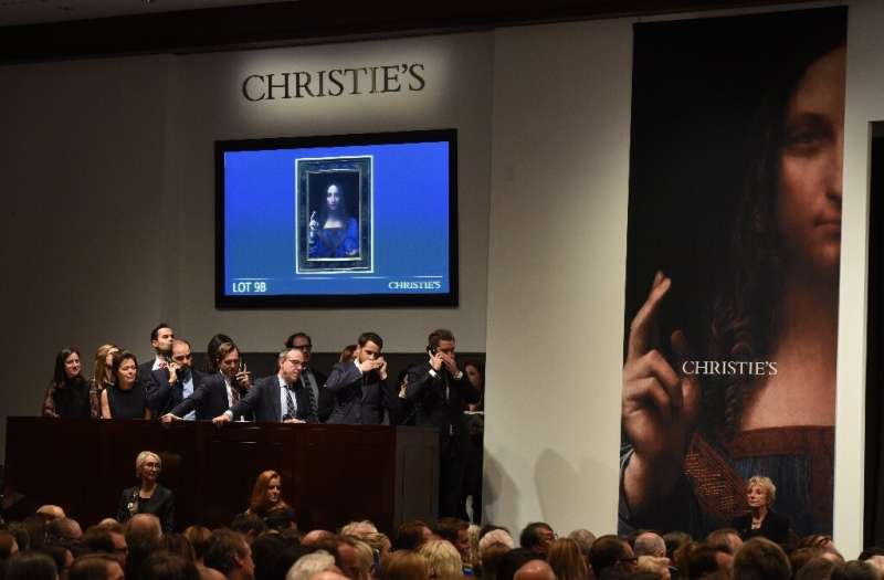 A Christie's auction room during a November 2017 sale
