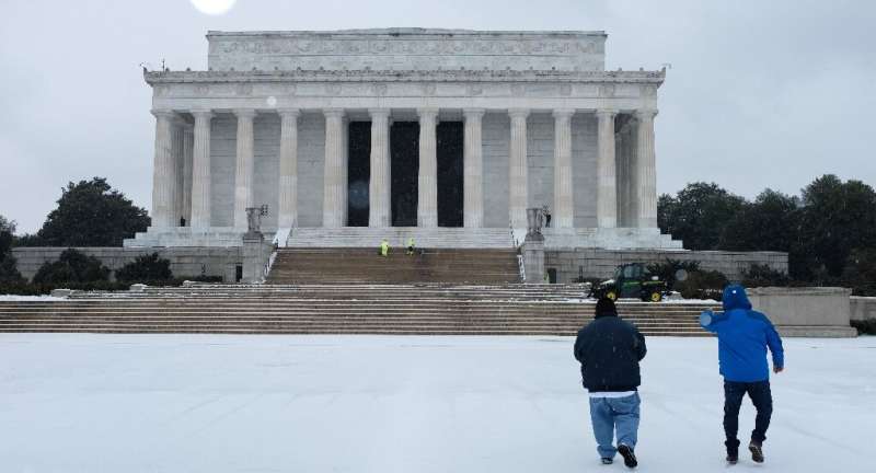After causing days of misery in the south, the storm is now affecting the US east coast, including Washington
