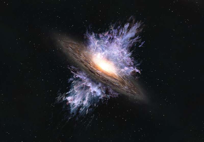 ALMA discovers earliest gigantic black hole storm
