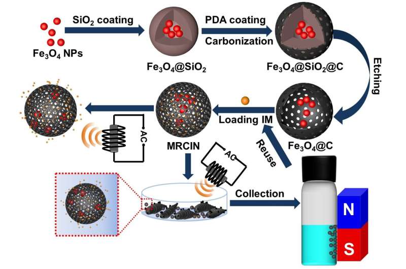 Alternating magnetic field-responsive nano-platform developed for controlled pesticide release