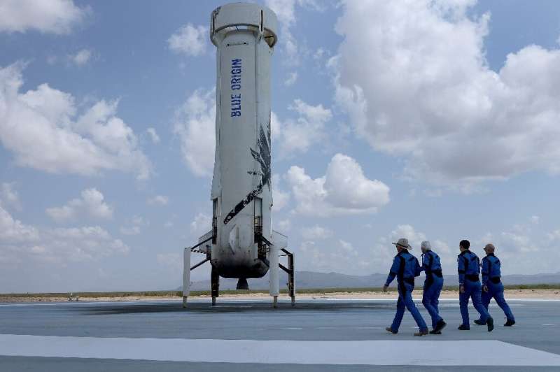 Amazon founder Jeff Bezos was among the first four passengers on a Blue Origin rocket