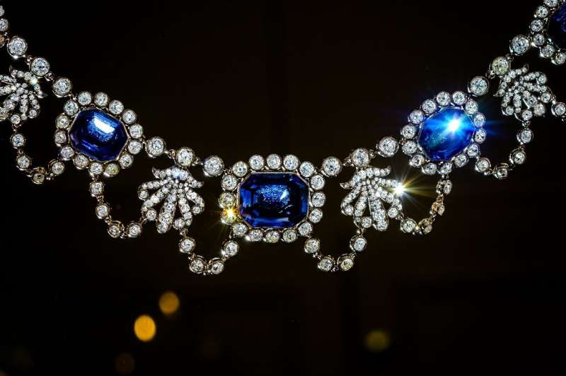 An early 19th-century sapphire and diamond necklace, once owned by Napoleon's adopted daughter, was among the pieces auctioned