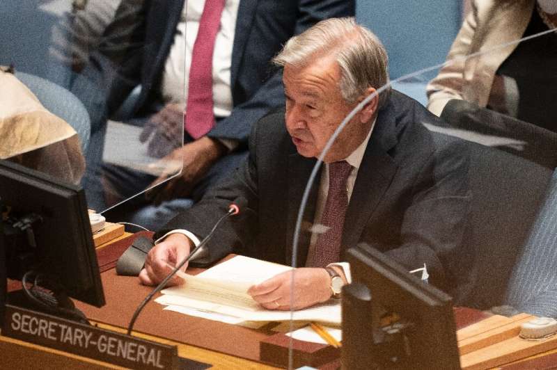 Antonio Guterres, Secretary-General of the United Nations, shown earlier this week at the 76th Session of the U.N. General Assem