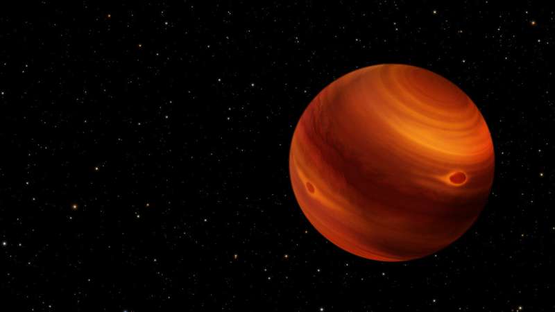 Astronomers probe layer-cake structure of brown dwarf's atmosphere